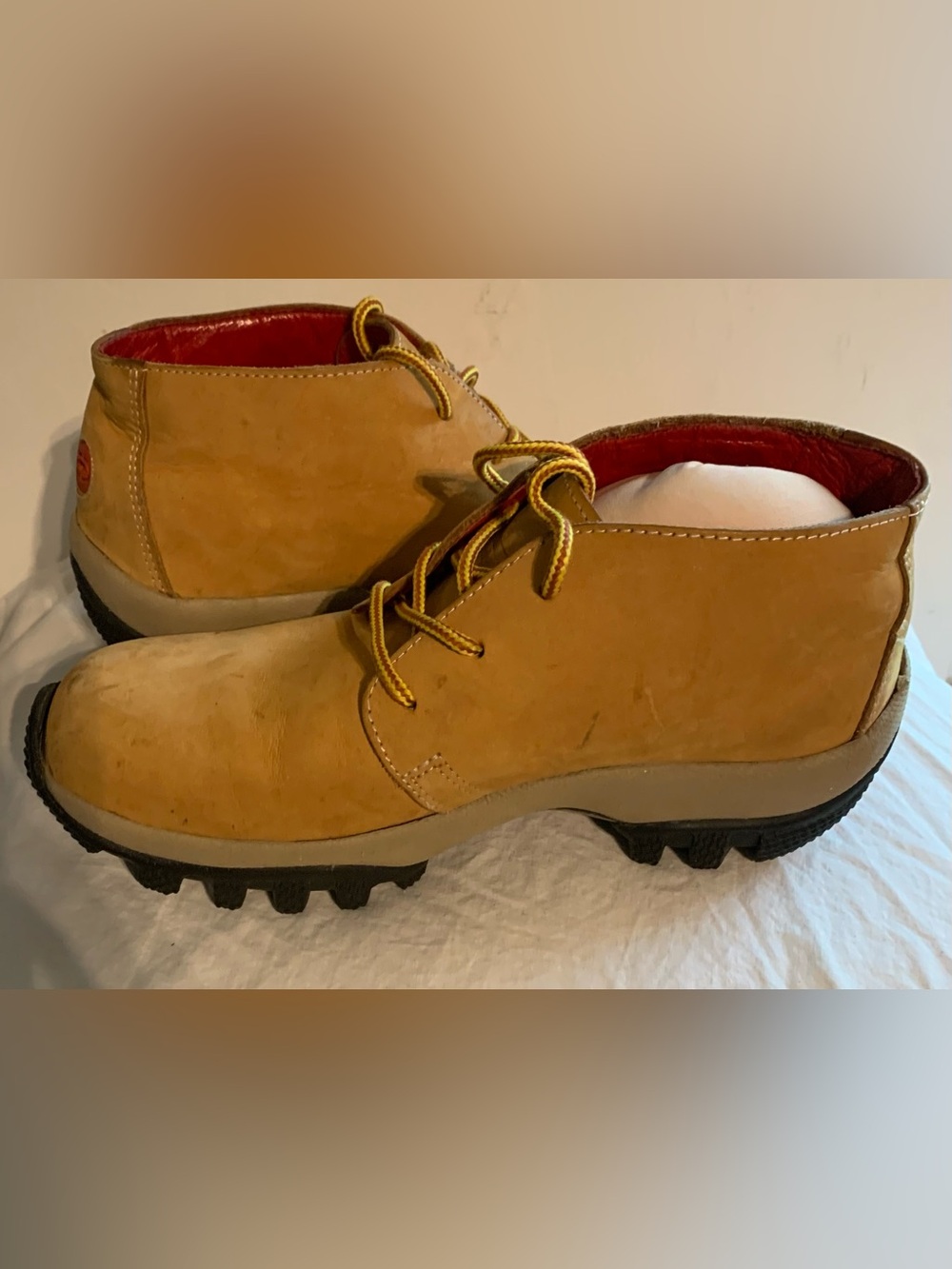 VTG Marc Ecko Footwear Chukka Boots Laces Men's Sz 6.5 Wheat Leather Rugged